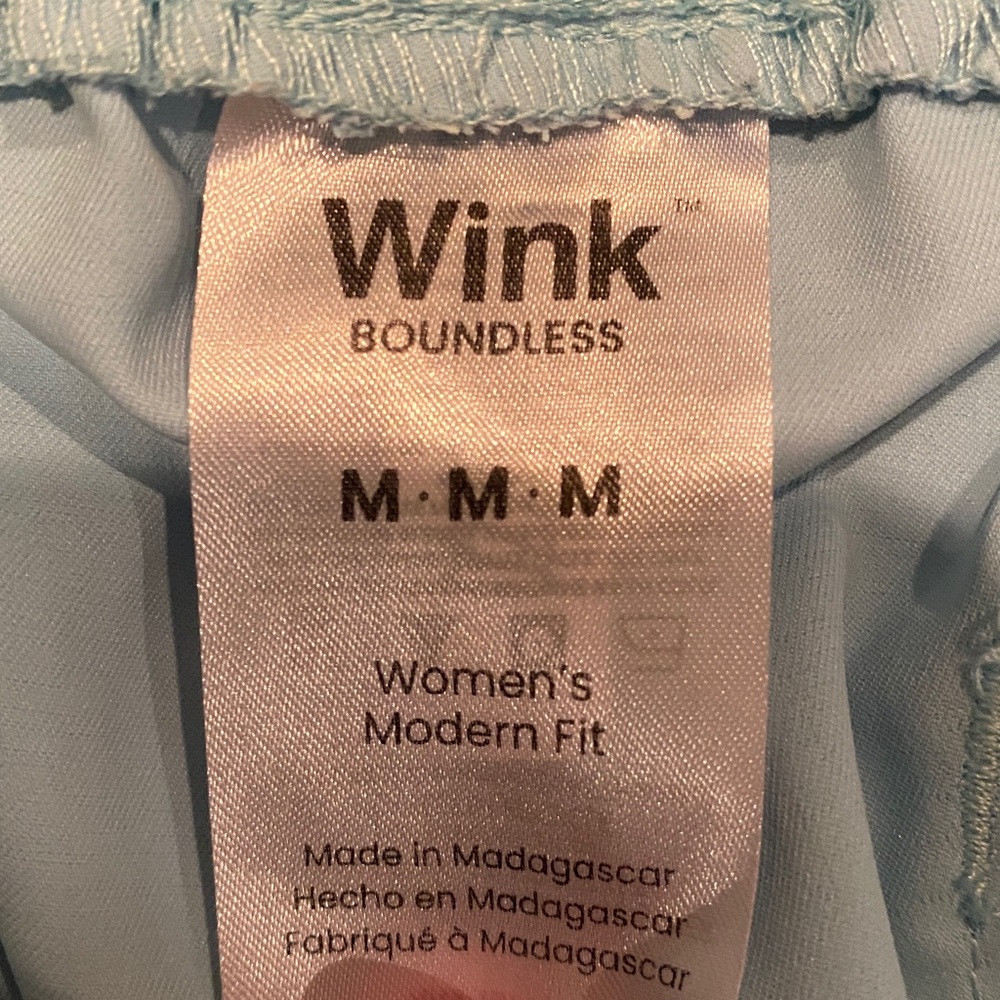 Wink Light Blue Bootcut Scrub Pants - Picture 2 of 2